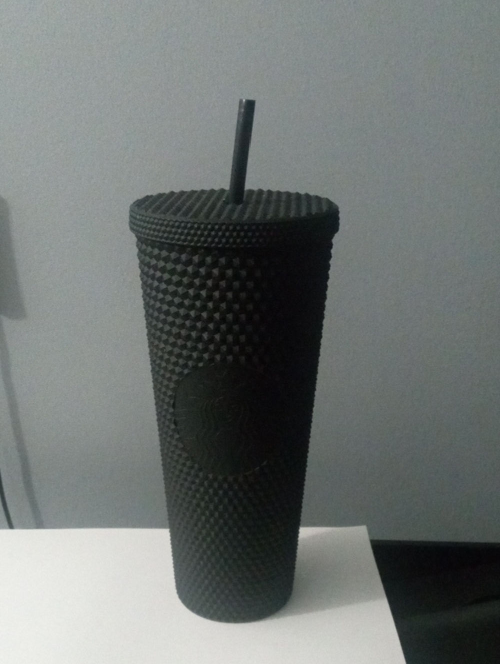 STARBUCKS Carbon Black Textured Studded Tumbler with Logo